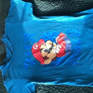 Super Mario Blue Kids T-Shirt